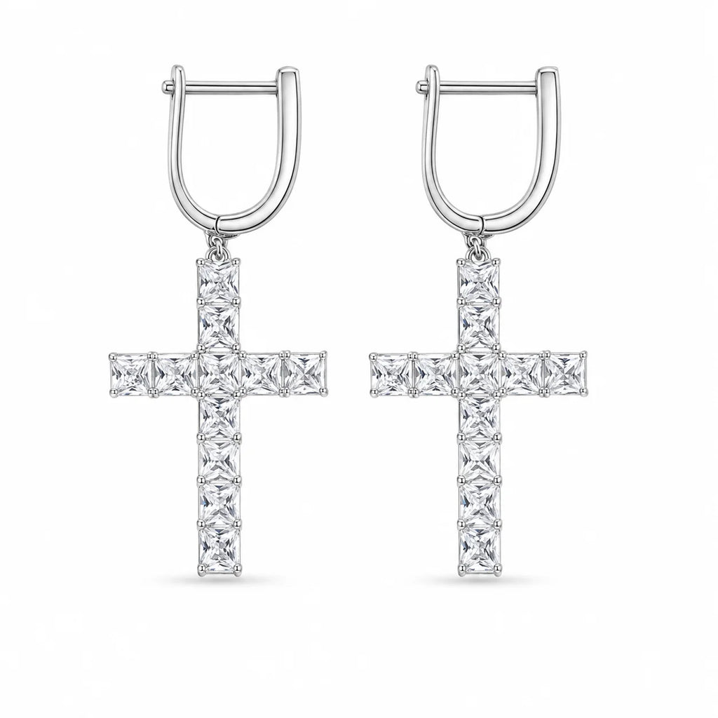 Luoteemi Square Zircon Clip Earrings – Fashion Stone Jewelry