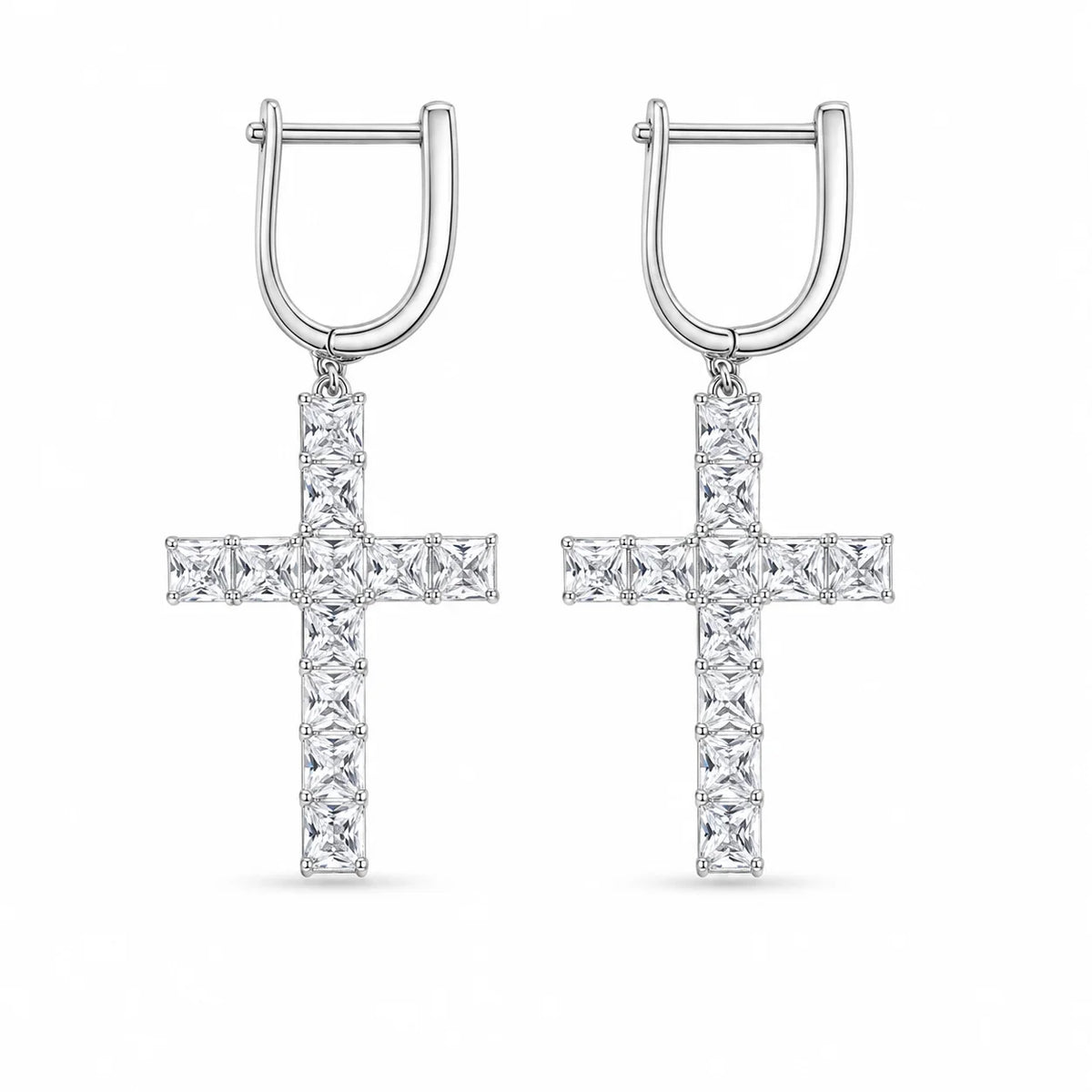 Luoteemi Square Zircon Clip Earrings – Fashion Stone Jewelry
