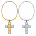 2025 Fashion Cross Zircon Charm Necklace – 18K Gold Plated