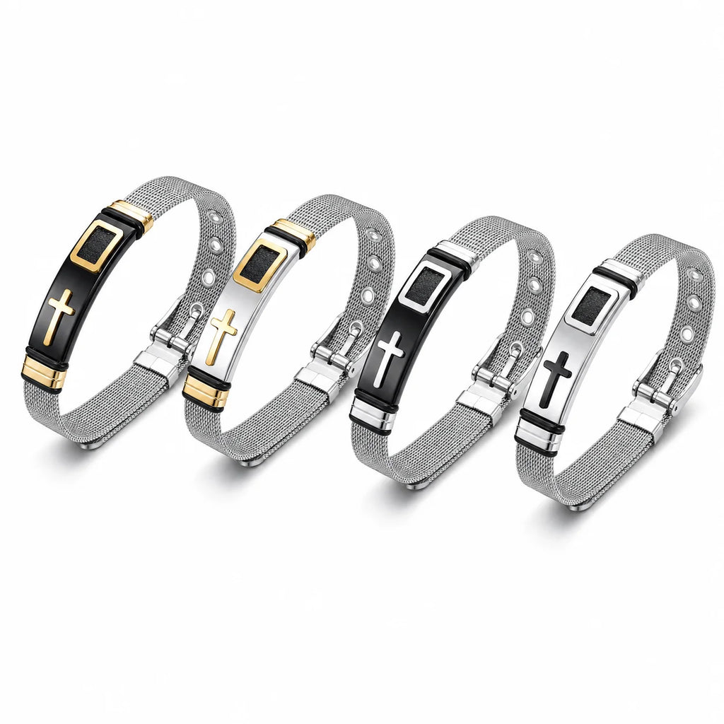 Best Seller Men’s Silver Plated Cross Bracelet