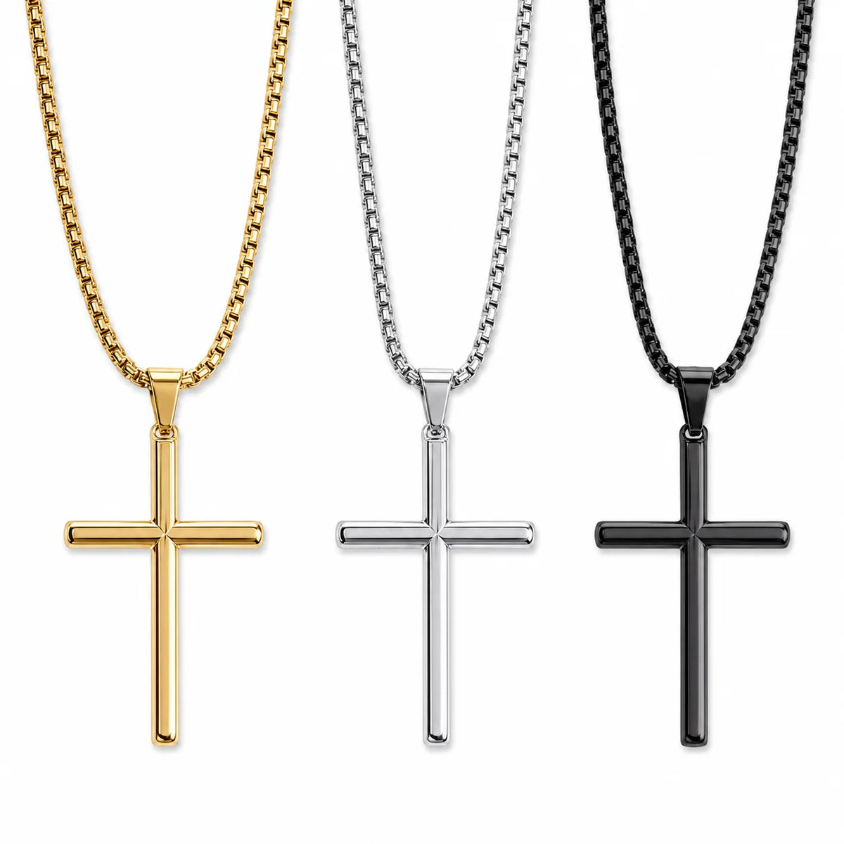 Minimalist Cross Necklace for Men – Christian Fashion Pendant