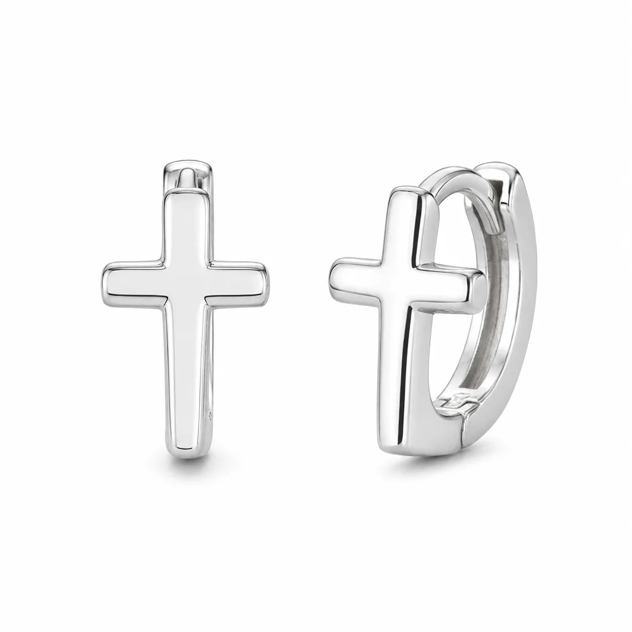 925 Sterling Silver Cross Earrings for Women