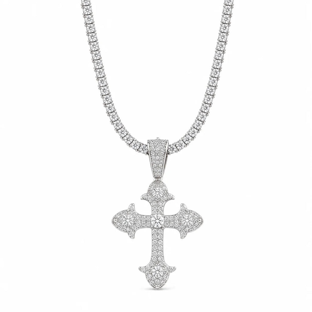 Vintage Zircon Cross Pendant – Hip Hop Full Diamond Necklace