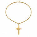Brazilian Style Gold Plated Cross Pendant Necklace
