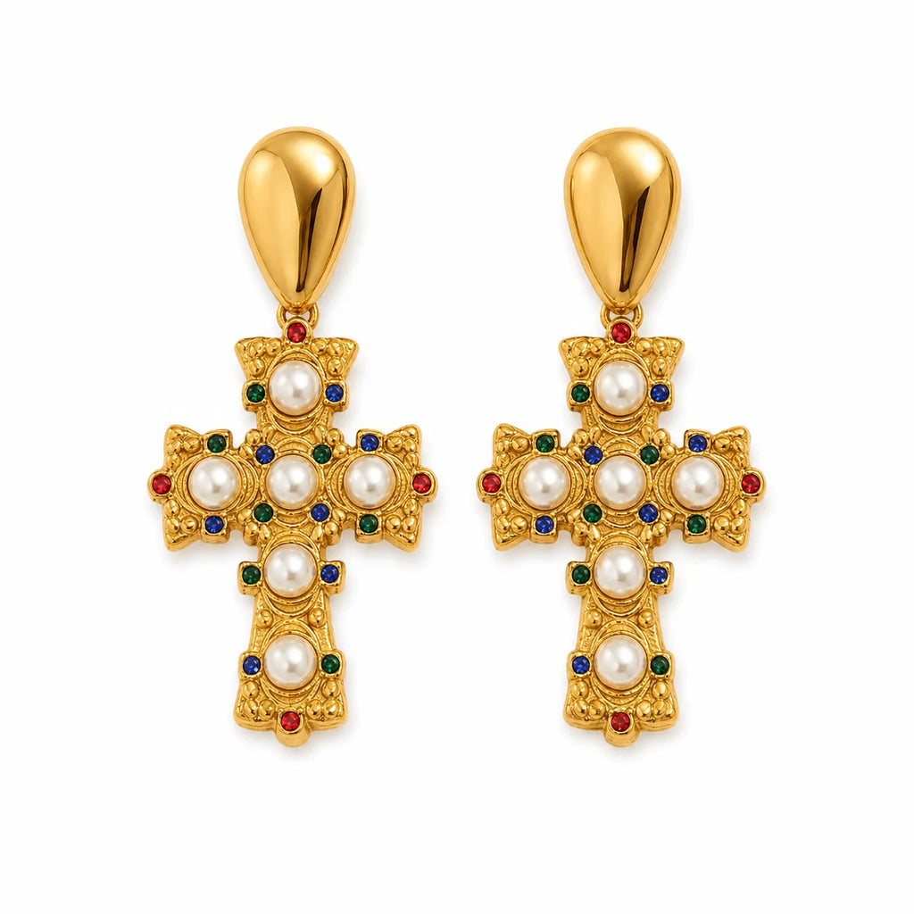 Myneck 18K Gold Plated Stainless Steel Earrings