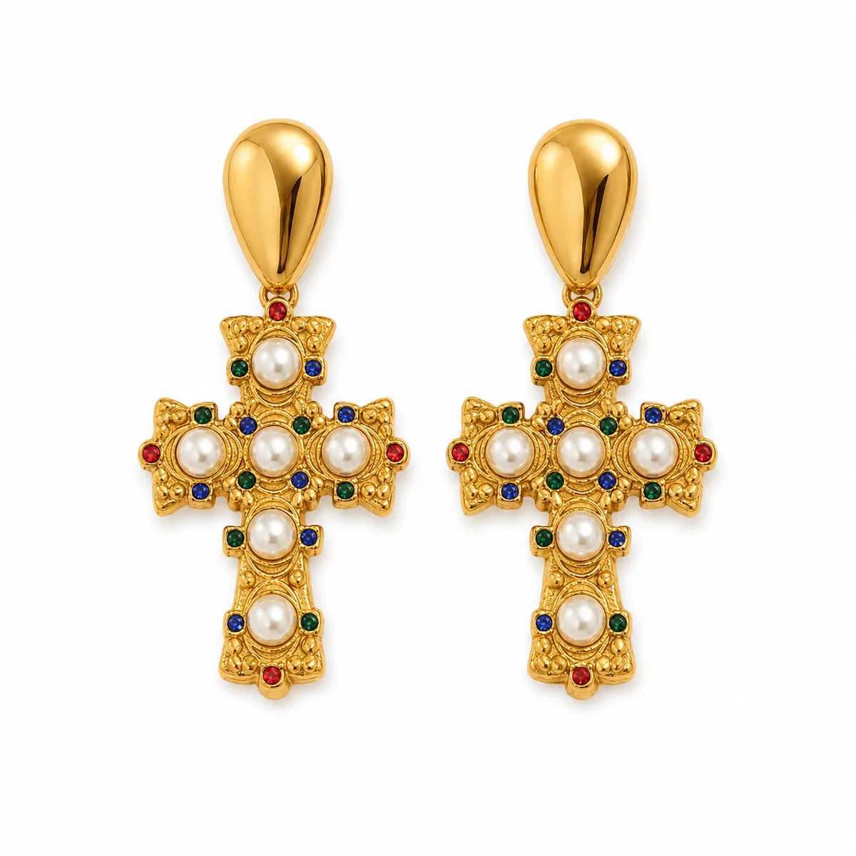 Myneck 18K Gold Plated Stainless Steel Earrings