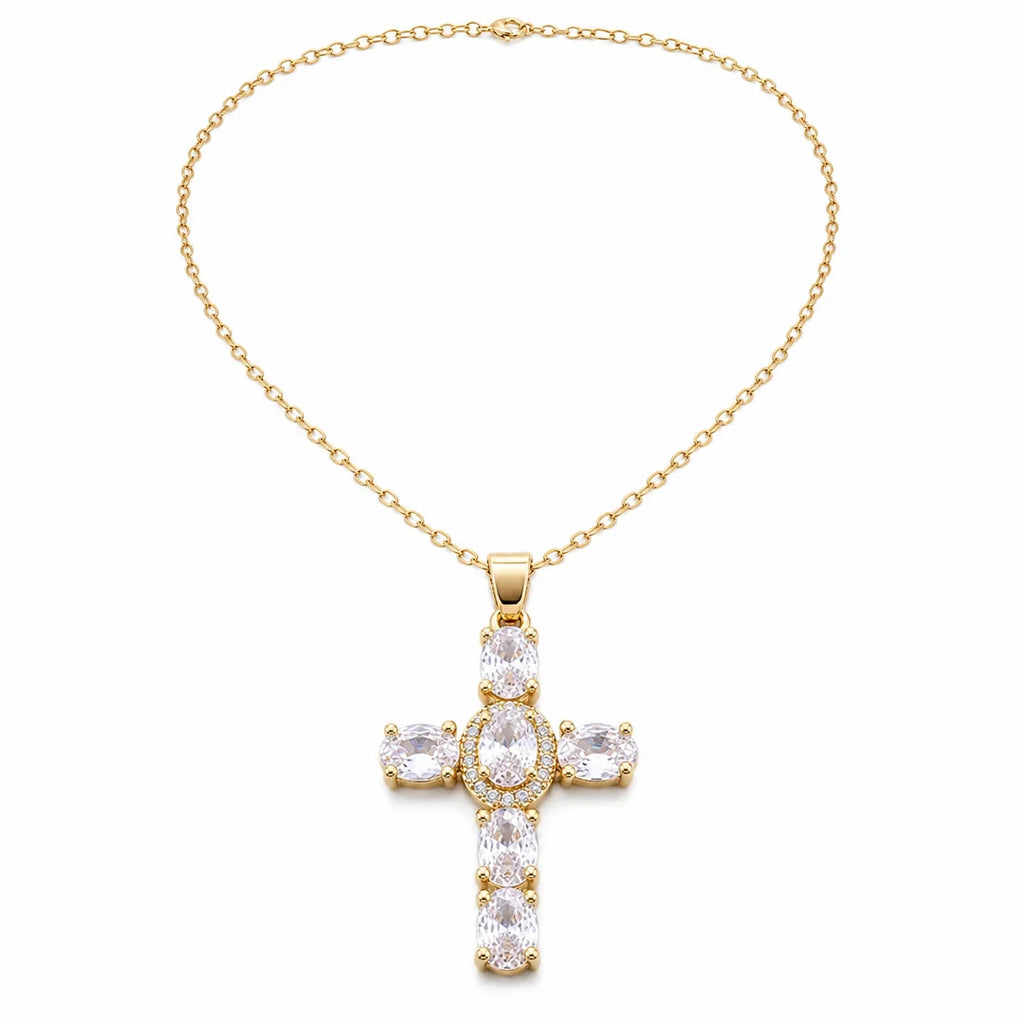 Fashion Cross Pendant Collarbone Necklace for Women