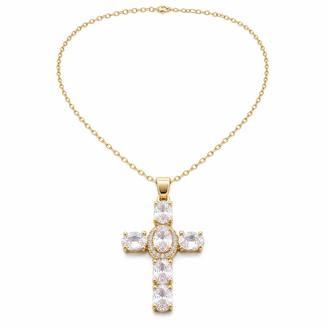 Fashion Cross Pendant Collarbone Necklace for Women