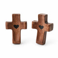 Mini Walnut Wooden Crosses – Pocket Prayer & Stress Relief