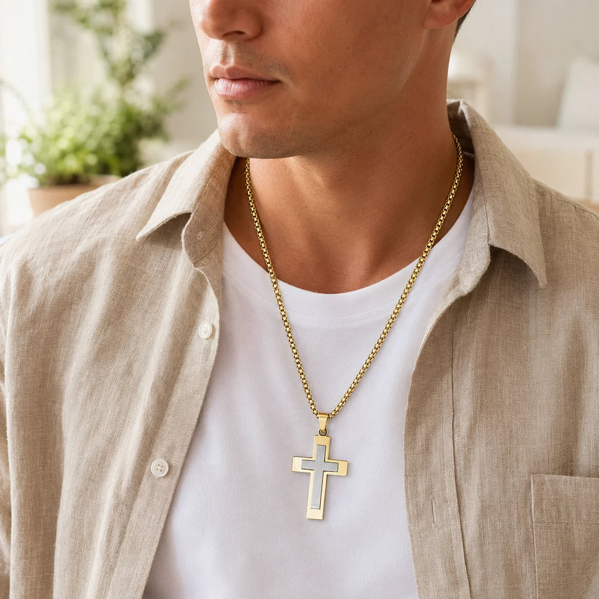 Minimalist Christian Stainless Steel Necklace