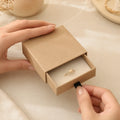 Luxury Brown Kraft Paper Jewelry Gift Box with Sliding Drawer - 9CMx7CMx3.2CM