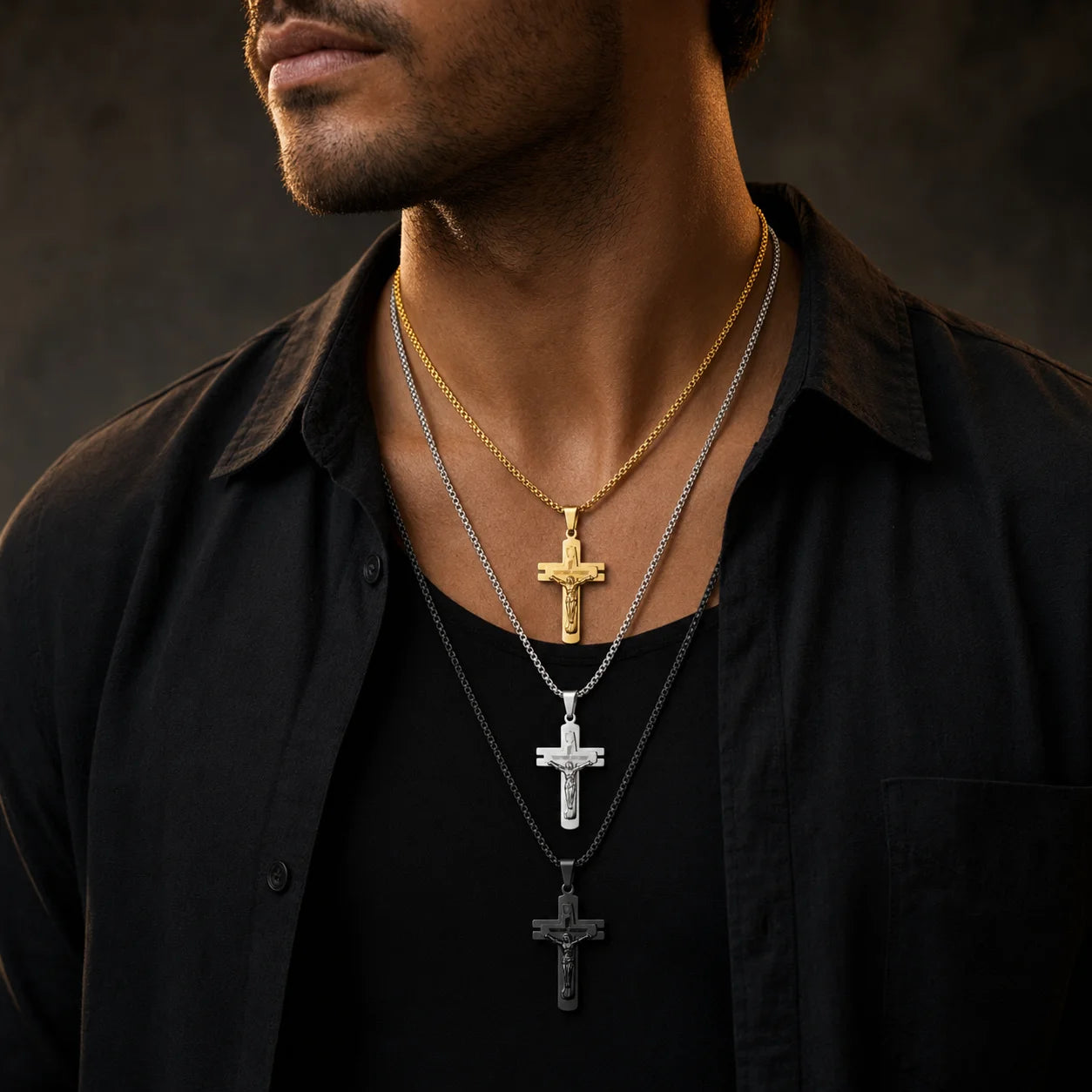 European & American Style Cross Pendant Necklace