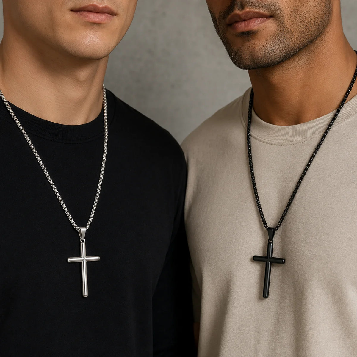 Minimalist Cross Necklace for Men – Christian Fashion Pendant