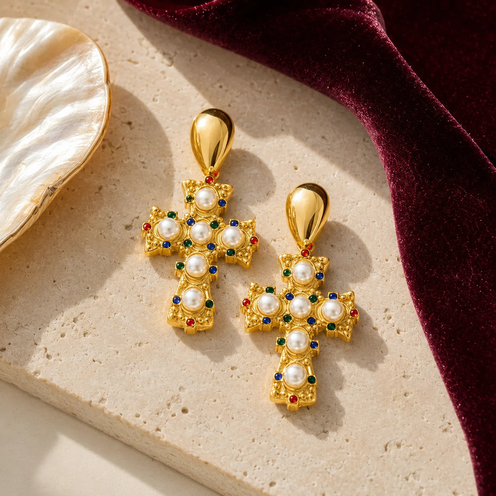 Myneck 18K Gold Plated Stainless Steel Earrings