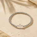 18K Gold Plated Stainless Steel Minimalist Cross Bead Chain