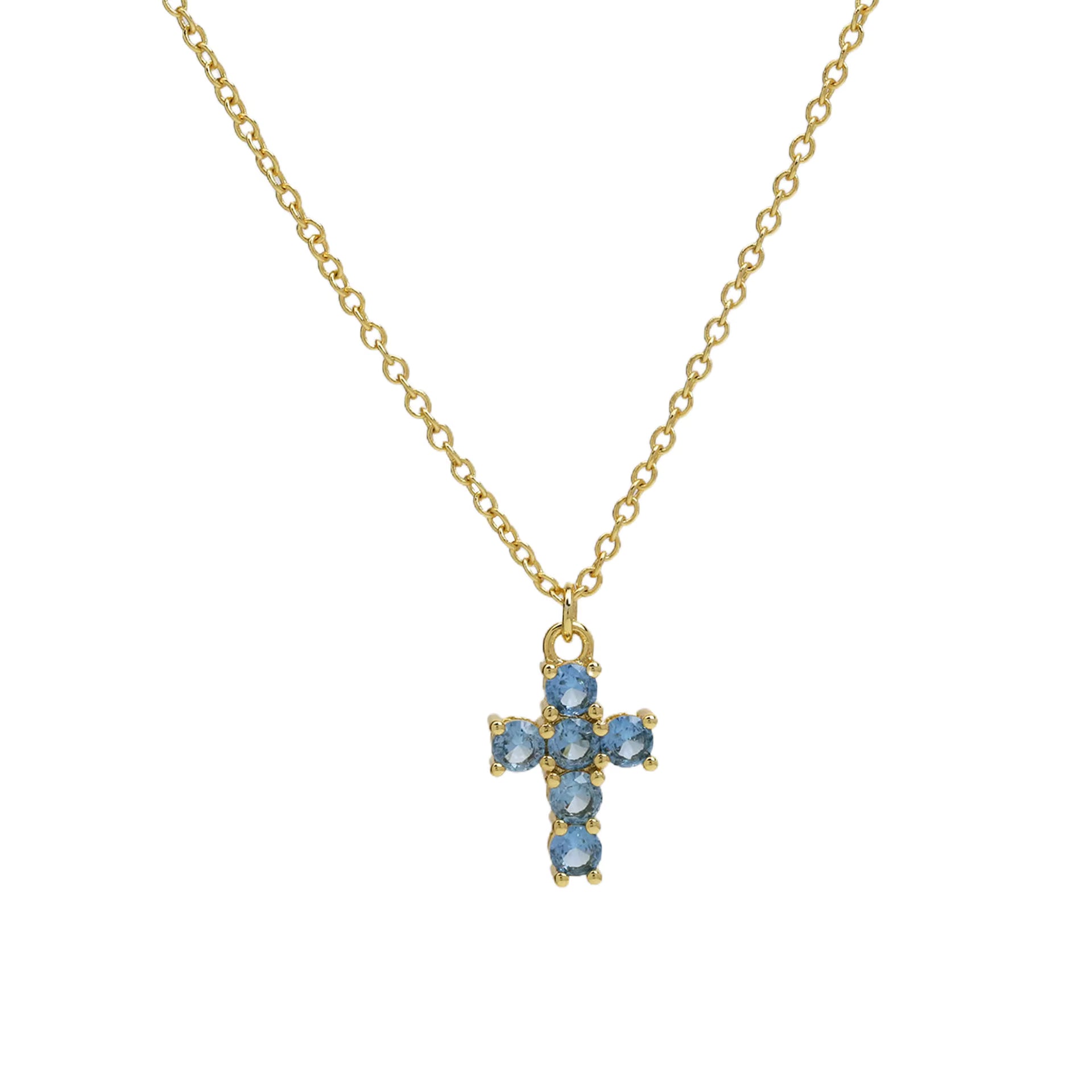 Good Luck Fashion Cross Pendant Necklace with Zircon