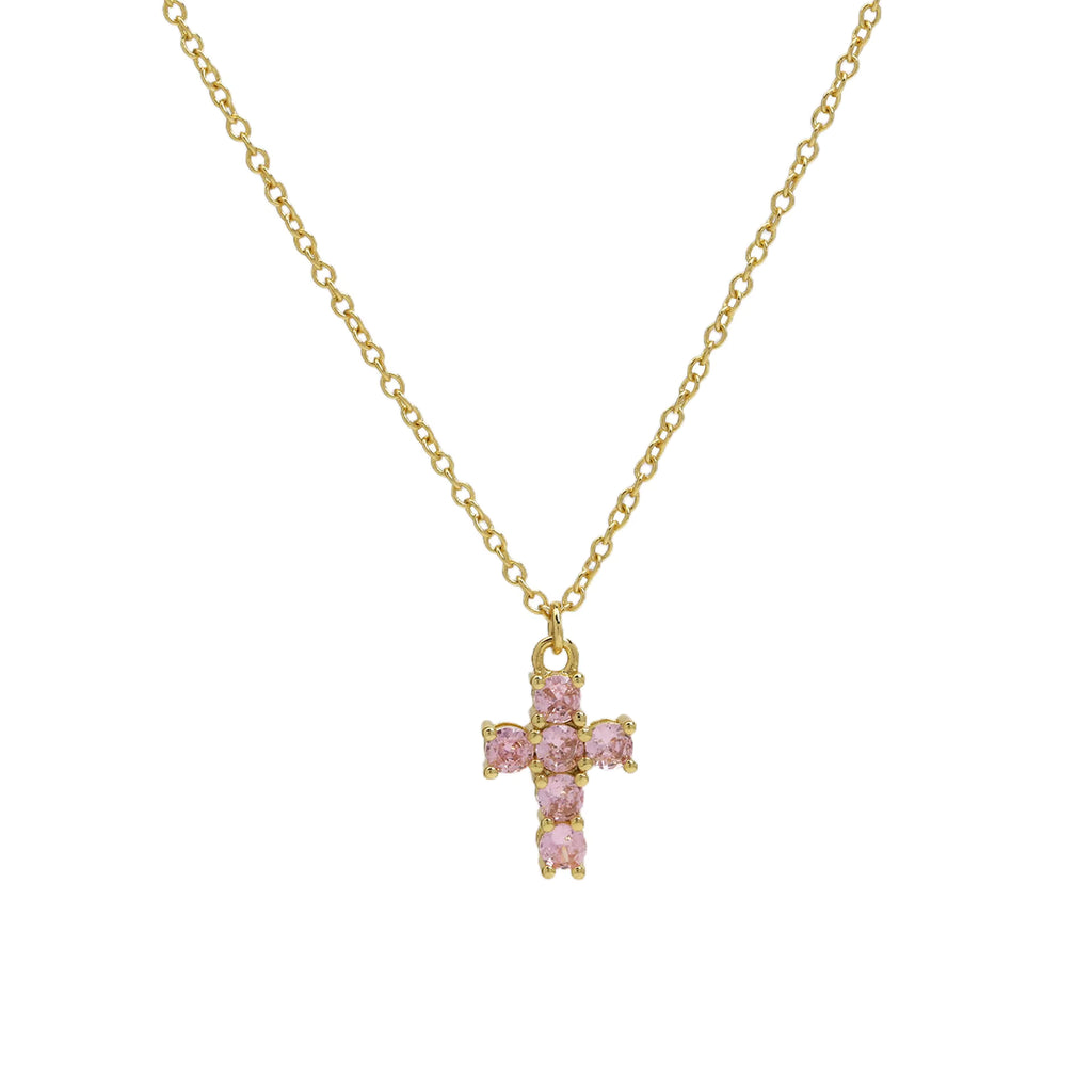 Good Luck Fashion Cross Pendant Necklace with Zircon