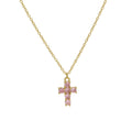 Good Luck Fashion Cross Pendant Necklace with Zircon