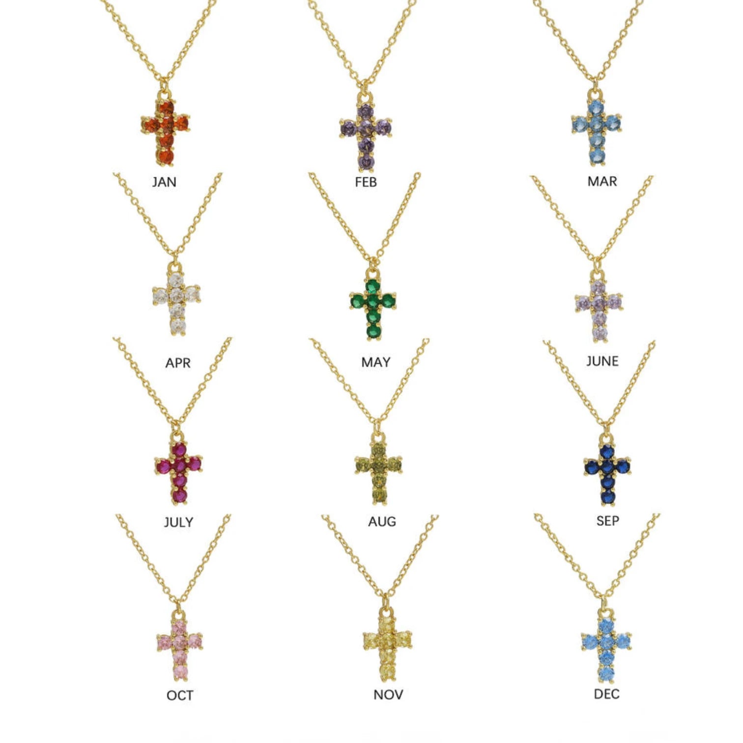 Good Luck Fashion Cross Pendant Necklace with Zircon