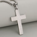 Classic Stainless Steel Bible Cross Pendant Necklace – Christian Faith Jewelry