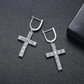 Luoteemi Square Zircon Clip Earrings – Fashion Stone Jewelry