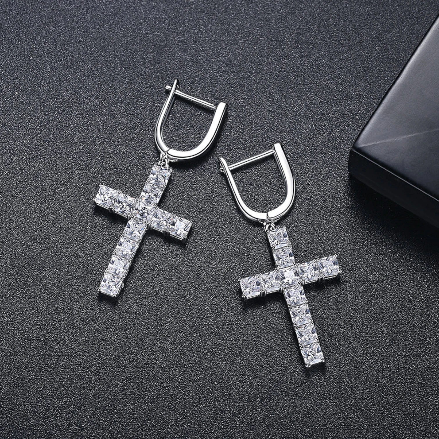 Luoteemi Square Zircon Clip Earrings – Fashion Stone Jewelry