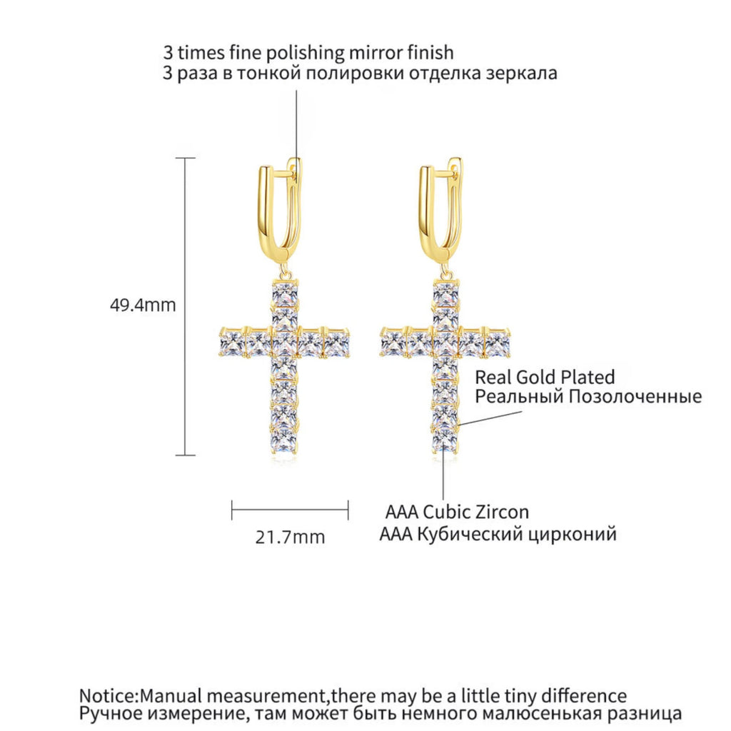 Luoteemi Square Zircon Clip Earrings – Fashion Stone Jewelry