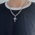 Luxury Titanium Steel Cross Clavicle Necklace – Hip Hop Men’s Jewelry