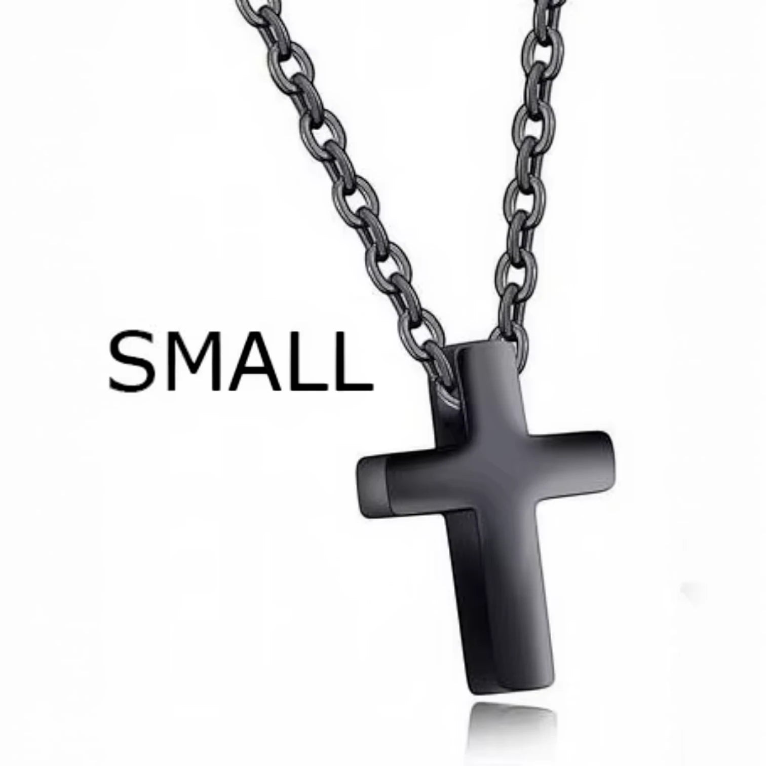 Modern Brushed Cross Pendant Necklace – Stylish Unisex Jewelry