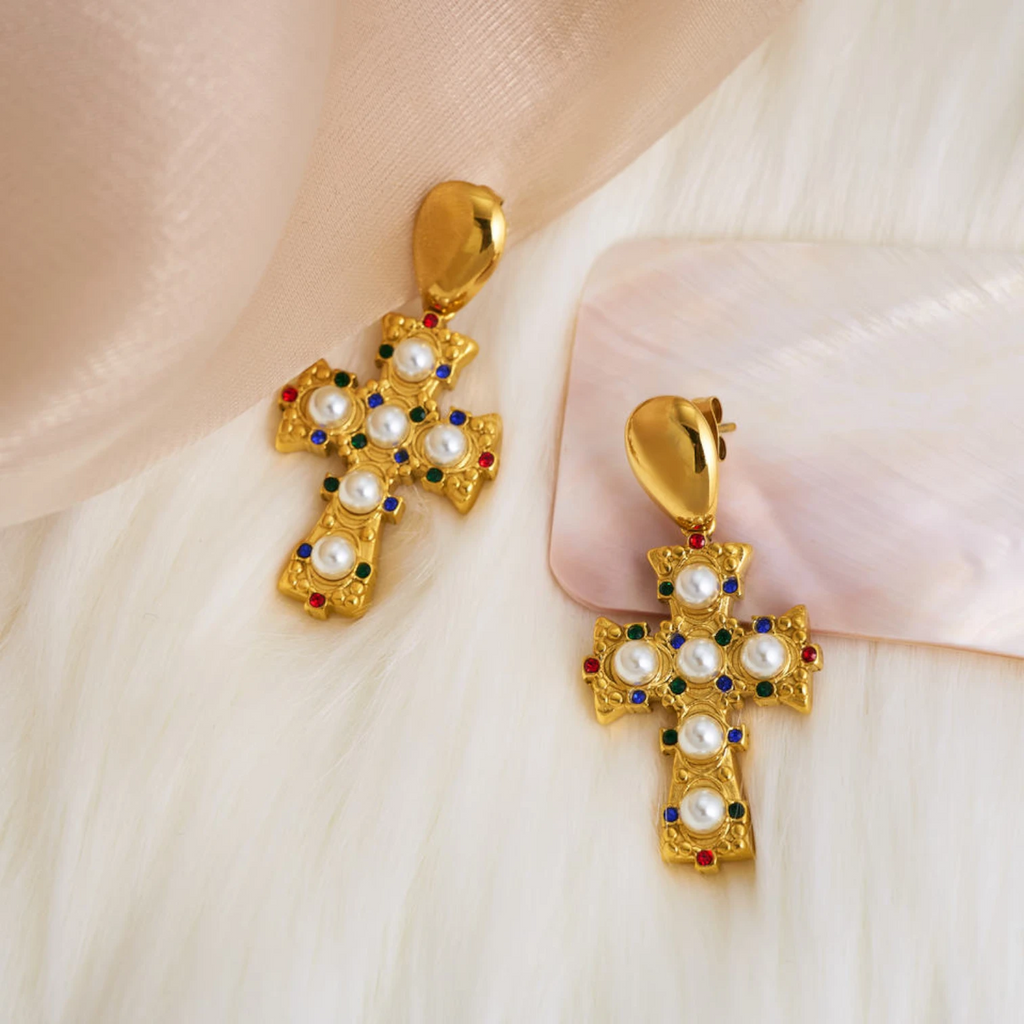 Myneck 18K Gold Plated Stainless Steel Earrings