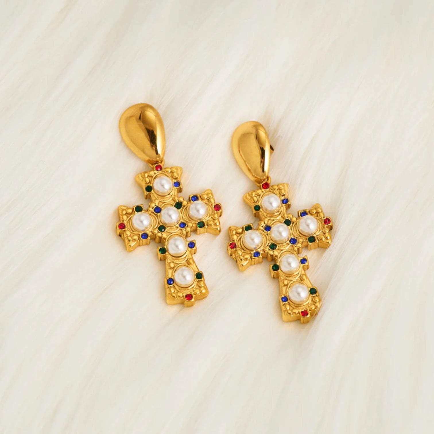 Myneck 18K Gold Plated Stainless Steel Earrings