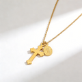 Non-Tarnish Rose Gold Cross Pendant Necklace – Stainless Steel Jewelry