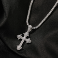 Vintage Zircon Cross Pendant – Hip Hop Full Diamond Necklace