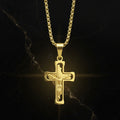 Brazilian Style Gold Plated Cross Pendant Necklace